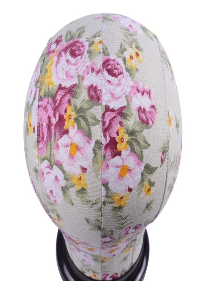 ياتشيو رأس مانيكان من قطعة واحدة مصنوع من قماش الكانفاس لصنع وعرض وتصفيف الشعر المستعار (وردي 22 بوصة) - Image 5